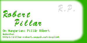 robert pillar business card